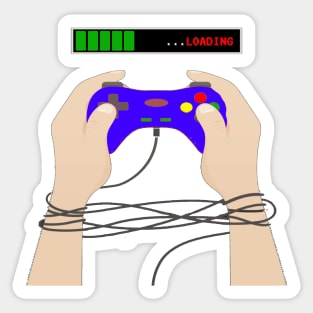 video-games-addiction-concept-design Sticker